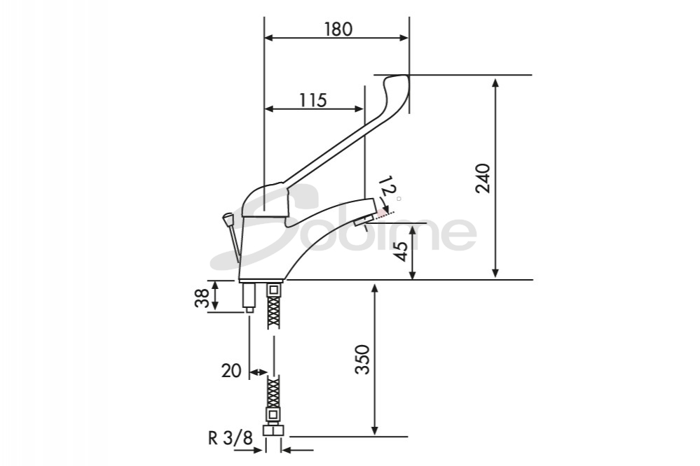 Sobime S.A. - Fabrication de raccords en laiton > Robinettere > Profesional  > ROBINETTERIE PROFESSIONELLE POUR SALON DE COIFFURE > IDROMIX POUR SALON  DE COIFFURE THERMOSTATIQUE