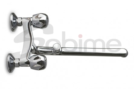 WALL MOUNTED SINK MIXER 350 MM CAST SPOUT WITH BATH-SHOWER DIVERTER ALBA